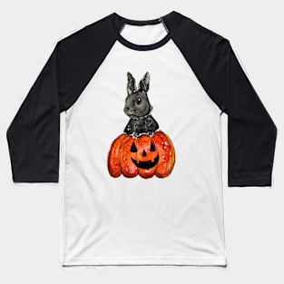 Jack O Lantern Rabbit Baseball T-Shirt